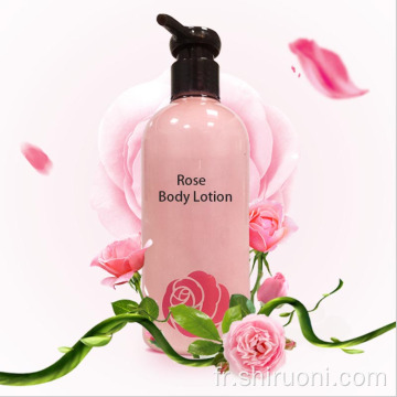 Crème de blanchiment de la peau naturelle de vente chaude hydratant pour le corps doux et soyeux juste et belle lotion pour le corps à la rose